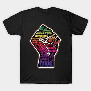 Pride Riot Fist - Rainbow T-Shirt
